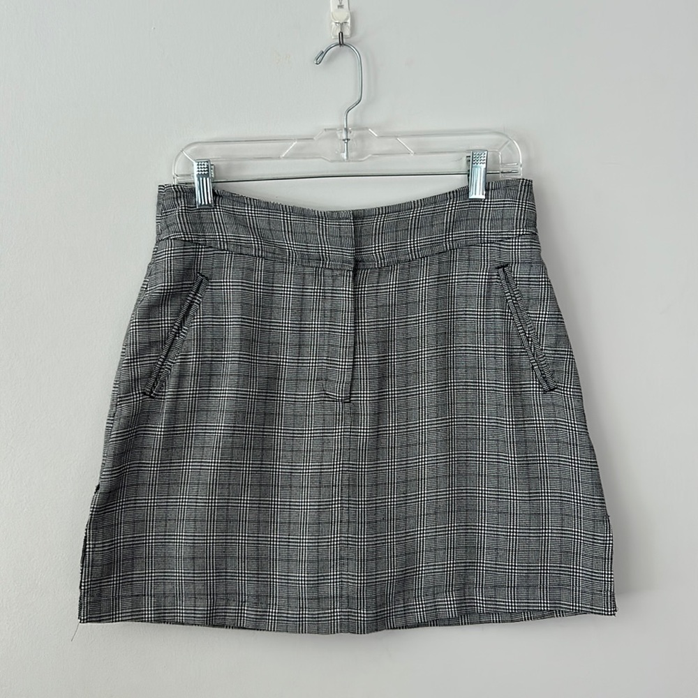 Ashworth gray plaid mini-skort